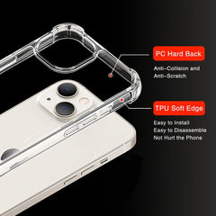 Durable Clear Case for iPhone 13 - Enhanced Protection with Bumper Design