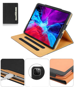 Genuine Leather Magnetic Smart Flip Case for iPad Pro 12.9 (2020)