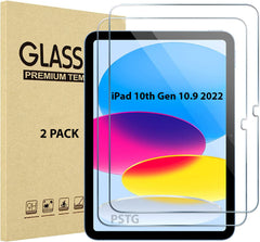 Pair of Tempered Glass Screen Protectors for Apple iPad 10th Gen 10.9", 2022
