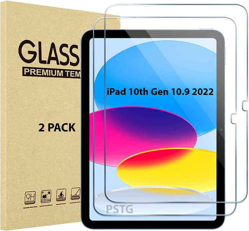 Pair of Tempered Glass Screen Protectors for Apple iPad 10th Gen 10.9