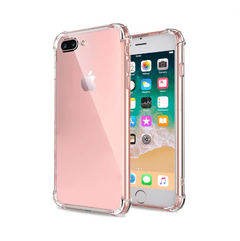Transparent TPU Silicon Bumper Back Cover for iPhone 8 Plus - Wholesale
