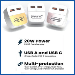 Compact Dual-Port Power Adapter