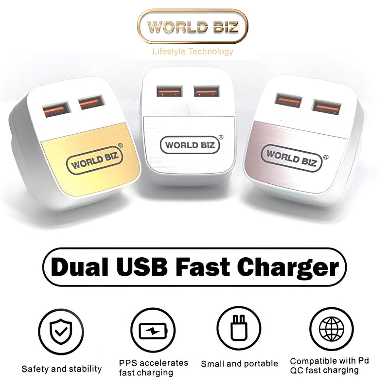 Compact Dual-Port Power Adapter