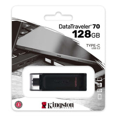 Kingston 128 GB USB C External Data Storage Memory Stick