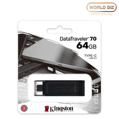 Kingston 64 GB 3.2 USB C Flash Drive For Computer