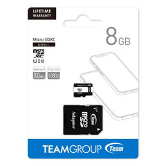 Team 8GB microSD C10 Memory Card with Adapter